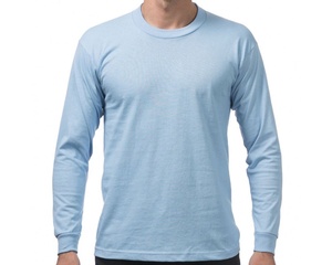 Personalizada 100% algodón 260g Oversize Camiseta de manga larga para los hombres al por mayor de los hombres de manga larga de diseño en blanco camiseta - Product Image 2