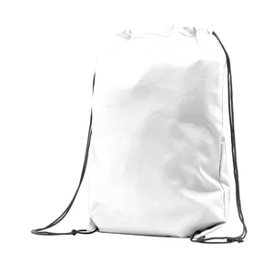 Zaino sportivo sostenibile in RPET dorato con coulisse per gadget promozionali - Product Image 2