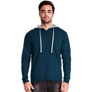 Sudadera con capucha unisex Organic French Terry Full-Zip negra - Product Image 6