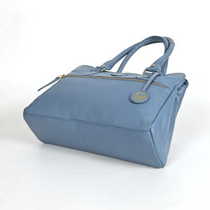 Sac fourre-tout en cuir PU décontracté pour femmes avec poches zippées et bretelles réglables Sac à main de grande capacité pour le shopping - Product Image 4