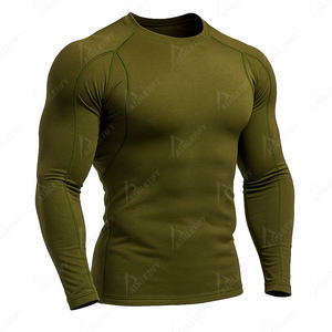 Camiseta de compresión de secado rápido Rashguard de manga larga para hombre, ropa atlética con logotipo personalizado, ropa deportiva cómoda para deportes acuáticos. - Product Image 2
