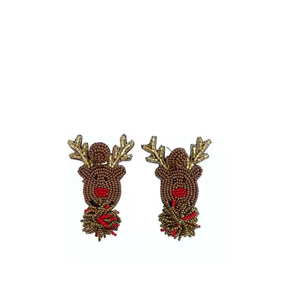 Pendientes Navideños Elegantes en Forma de Corona para Mujer, con Circonita, Árbol, Estrella, Acero Inoxidable - Product Image 3