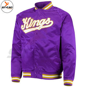 High Quality Winter Custom Casual Leather Bomber Puffer Satin Jacket for Men with Wholesale Price - Product Image 2