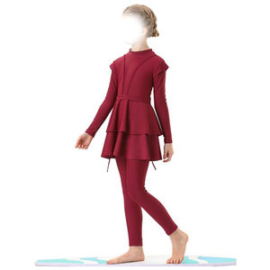 Nouveau maillot de bain modeste pour femmes musulmanes, confortable, à manches longues, hijab, burqa, couvrant entièrement le corps, style sportif islamique, coupe haute, imprimé sur le devant - Product Image 6