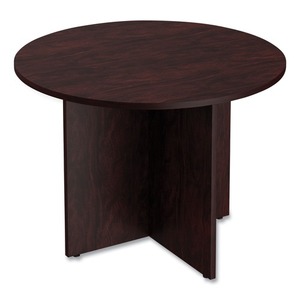 Alera ALEVA7142MY Valencia 42 Pulgadas X 29.5 Pulgadas Mesa de Conferencia Redonda con Patas de Caoba - Product Image 1
