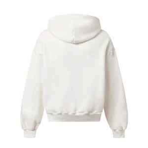 Sweat à capuche zippé pour hommes Sweat à capuche zippé vierge en coton court surdimensionné en polaire Sweat à capuche zippé lourd - Product Image 3