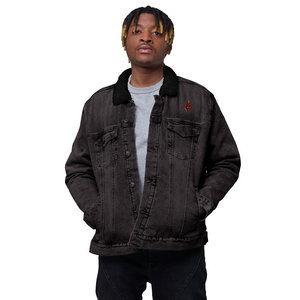 Giacca di jeans Unisex Sherpa foderata cappotti da uomo - Product Image 3