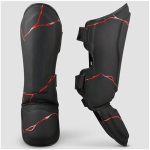 Training Pu Leather <b>Shin</b> <b>Guards</b> <b>Muay</b> <b>Thai</b> Kick Boxing Instep Custom MMA Professional Protection Comfortable Protective Gear - Product Image 1