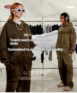 ชุดเซ็ตเสื้อฮู้ดแขนยาวผ้าถักเนื้อนุ่มระบายอากาศดีสำหรับผู้หญิง สไตล์ลำลอง  แบบสองชิ้น รับผลิตตามแบบ OEM ชุดวอร์มออกกำลังกาย - Product Image 3