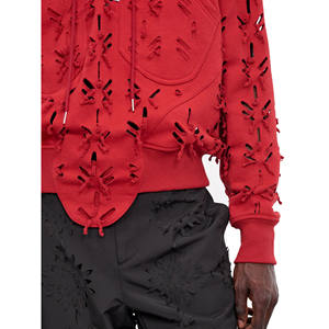 Suelto Casual manga larga con capucha pulóver personalidad Streetwear sudaderas 100% algodón hombres personalizado impreso Sudadera con capucha - Product Image 5