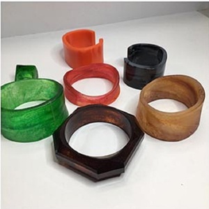 Juego de 3 brazaletes de madera y resina más vendidos, brazaletes de moda, juego de puños para damas, pulsera de alta calidad, joyería - Product Image 5