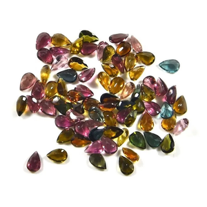 5x8mm Naturel Multi Tourmaline Faceted Pear Cut Pierres précieuses en vrac de haute qualité Acheter en ligne auprès du fabricant vérifié Fournisseur - Product Image 2