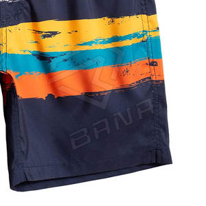 Short de bain personnalisé pour hommes de couleur orange short de bain à séchage rapide avec doublure en maille maillots de bain maillots de bain Vente en gros - Product Image 6