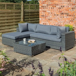Rattan Garden Furniture Set Outdoor Patio Anti-UV Grey <b>Cushions</b> for Courtyards Hotels Parks Farmhouses-Includes <b>Sofa</b> Coffee - Product Image 4