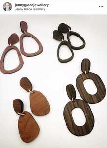 Pendientes colgantes de araña de madera grabados con láser personalizados Estilo vintage Latón Aniversarios románticos Fiestas Suministro a granel - Product Image 2