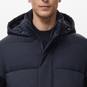 Veste matelassée pour homme en tissu uni, coupe classique, fermeture éclair, décontractée, chaude pour l'hiver, tendance 2026, veste matelassée de haute qualité pour homme - Product Image 2