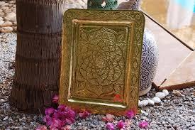 ถาดเสิร์ฟพร้อมขอบเชือกสำหรับตกแต่งถาดเสิร์ฟเคลือบทอง - Product Image 2