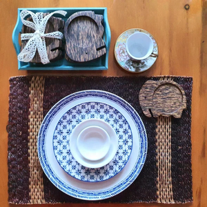 Posavasos de elefante de madera de coco ecológico para niños, venta al por mayor, buen precio - Product Image 5