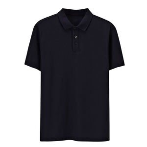 Camiseta de Golf transpirable de 100% algodón para hombre, logotipo personalizado, manga corta de secado rápido de alta calidad, Color personalizado, sólido a la moda - Product Image 3