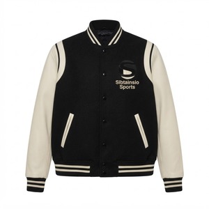 แจ็คเก็ต Letterman คุณภาพพรีเมียม OEM พร้อมซิป ไซส์ใหญ่ สไตล์สตรีทแวร์ แจ็คเก็ตวิทยาลัยสำหรับผู้ชาย แจ็คเก็ตเบสบอลสำหรับกิจกรรมกลางแจ้งสำหรับวัยรุ่น - Product Image 1
