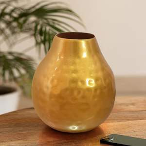 แจกันเหล็กโลหะคลาสสิกค้อนกลมตกแต่งบ้านผลงานชิ้นเอกของตกแต่งบ้านแบบพรีเมี่ยมสำหรับห้องนั่งเล่น - Product Image 3