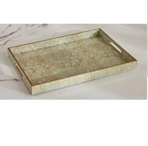 Bandeja de Servicio de Madera de Alta Calidad con Diseño Único de Incrustaciones de Hueso para Servir Alimentos, Café y Té - Product Image 6