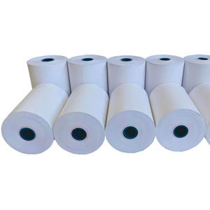 Rollos de papel para recibos POS serigrafiados 100% Papel fino 3 1/8 "X 230" Capa única 80x80mm ASH GLOBAL - Product Image 1