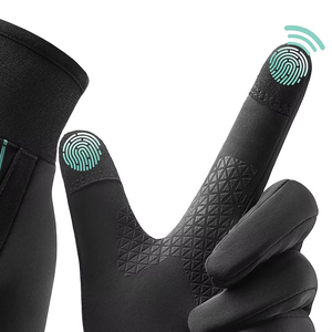 Guantes cálidos de poliéster resistentes al agua para entrenamiento al aire libre para hombre, agarre antideslizante, equipo de Fitness térmico a prueba de viento - Product Image 3