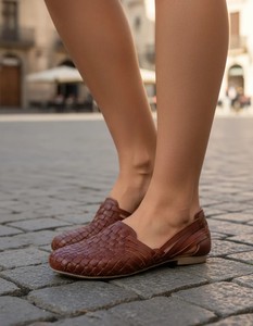Mocassins plats classiques en cuir tressé légers et respirants pour femmes, confortables et décontractés pour le quotidien - Product Image 1