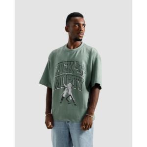T-shirt en jersey 100% coton - Coupe ample unisexe 220 GSM Vert sauge Manches courtes - Product Image 3