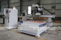 Máquina CNC Router ATC 1328 para Trabajar la Madera con Cuchilla de Sierra 45 ° Broca de Husillo HQD para Corte en Serie para Fabricación de Muebles