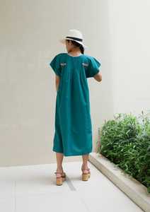 ชุดเดรสยาวผ้าฝ้ายสไตล์วินเทจ งานปักมือแบบเม็กซิกัน ดีไซน์หรูหราทันสมัย สำหรับผู้หญิง - Product Image 5