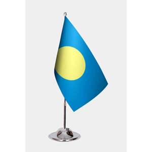 Drapeaux de bureau personnalisés Palau, impression numérique, style fanion, en polyester durable, aluminium, bannières et drapeaux personnalisés - Product Image 1