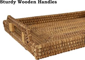 Bandeja Rectangular Bohemia de Ratán Natural Hecha en Vietnam para Frutos Secos, Cosméticos y Alimentos - Product Image 4