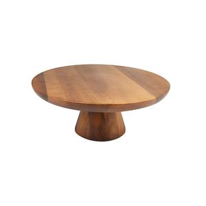 Traditional Wooden <b>Carved</b> Cake Stand For Bakeware & Table Decoration Natural <b>Wood</b> Color Round Shape Cup Cake Stand - Product Image 2