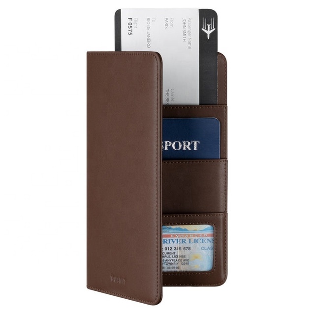 Custom Logo Multiple Color Wholesale Anti-theft RFID Blocking Long Credit Card Holder Wallet Leather Passport Cover
