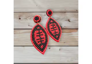 Boucles d'oreilles personnalisées Gameday perlées à la main à la mode professionnel luxe Baseball Football Football Basketball Designs Portable - Product Image 4