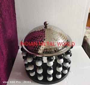 Casserole en gros faite à la main personnalisée en bois marmite avec couvercle moderne en bois massif nouveau design en bois et acier inoxydable - Product Image 3