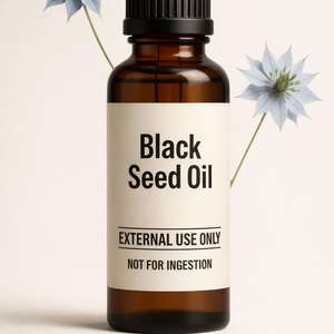 Aceite de Semillas de Comino Negro Prensado en Frío para el Cuidado del Cabello y la Piel, Uso Externo, Envío Rápido desde el Almacén de Atlanta, Revitalizador de Piel, Tamaño Regular - Product Image 1