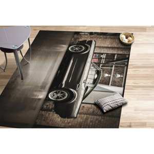 Tapis imprimé Mustang - Décoration vibrante pour le bureau et le garage, tapis doux non tissé - Product Image 4