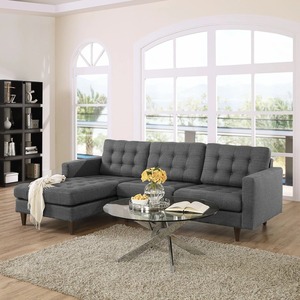SFL68013 L-Shaped Corner <b>Sofa</b> Convertible Upholstered in Fabric <b>for</b> Home Living Room Apartment with <b>Sponge</b> Filling Legs Included - Product Image 5
