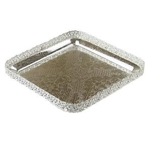 Produit exclusif Plateau de service rond noir métallique élégant avec plateau décoratif de table à manger fini de haute qualité - Product Image 6