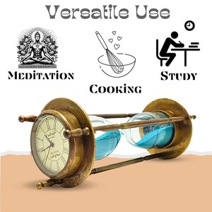 เข็มทิศทองเหลืองโบราณนาฬิกาทรายนาฬิกาทรายเวลาทะเลจับเวลาและนาฬิกาตั้งโต๊ะนาฬิกาทรายตกแต่งที่ดีที่สุดสำหรับของขวัญ - Product Image 3