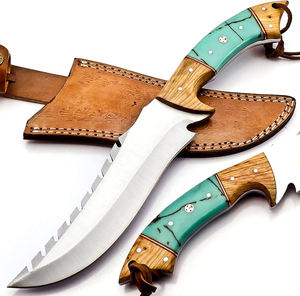 Venta al por mayor personalizado de alta calidad OEM ODM servicio nuevo acero de Damasco de alta dureza punto de caída cuchillo de borde recto para exteriores - Product Image 6