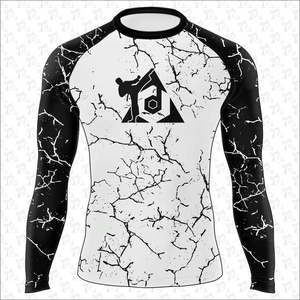 Suministro directo de fábrica de manga larga para hombres Rash Guard Diseño personalizado Ropa deportiva Impresión sublimada Venta caliente Logotipo personalizado - Product Image 6