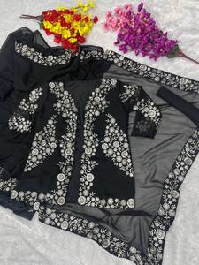 ALMUERZO NUEVO DESGASTE DE FIESTA VIDYA BALAN SAREES CON TRABAJO DE BORDADO PESADO KOTI - Product Image 3