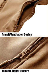 Men's New Design Heavyweight Softshell Winter Jacket Detachable Hood Stand Reversible Feature Breathable Warm <b>Fox</b> <b>Fur</b> Pattern - Product Image 6