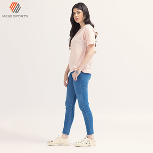 T-shirt 100 % coton pour femme – T-shirt uni décontracté, meilleur design, vente en gros - Product Image 6