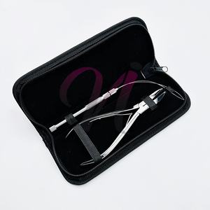 Semi Curved Plier Stainless Steel Strong Gripped Toothed Face with Extra <b>Grip</b> Precision Quality <b>Hair</b> Extension Plier Custom Logo - Product Image 4