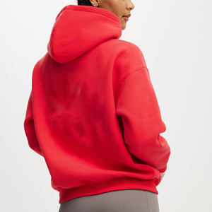 2025 nouveau arrivé pull sur mesure surdimensionné femmes sweats à capuche 100% coton polaire respirant coupe ample à capuche et sweat - Product Image 5